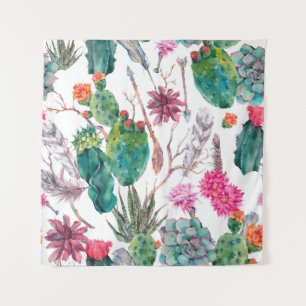 Tenture Motif sans couture aquarelle vintage naturel exoti