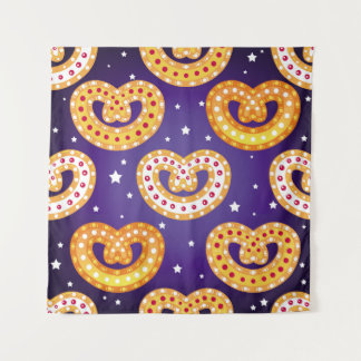 Tenture Motif sans couture avec bonbons de Noël. Vintage