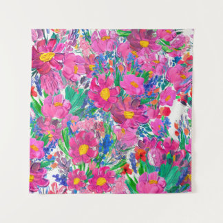 Tenture Motif sans couture avec de Belles fleurs. Aquarell