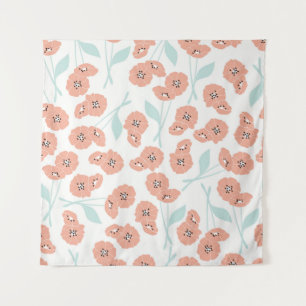 Tenture Motif sans couture avec fleurs et éléments floraux