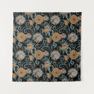 Tenture Motif sans couture avec Fleurs. Femme d'été vintag