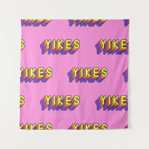 Tenture Motif sans couture avec les mots «Yikes» isolés su