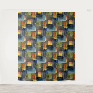 Tenture Motif sans couture de couleurs bloquées unique