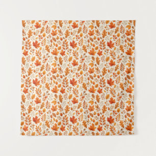 Tenture Motif sans couture de feuilles d'automne chaudes