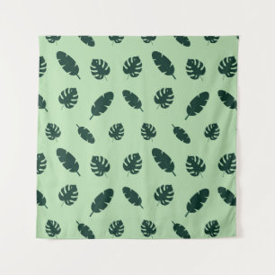 Tenture Motif sans couture de feuilles de Monstera et de p