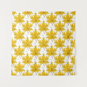 Tenture Motif sans couture de feuilles d'érable jaune doré