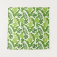 Motif sans couture de feuilles tropicales & Monste