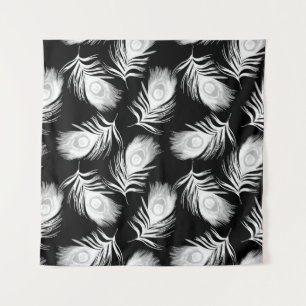 Tenture Motif sans couture décorative avec beau paon