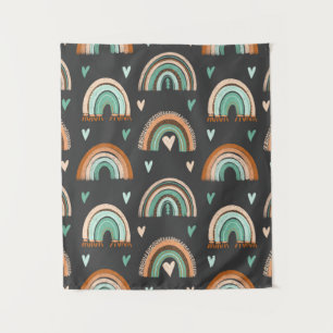 Tenture Motif sans couture des coeurs dessinés à la main e