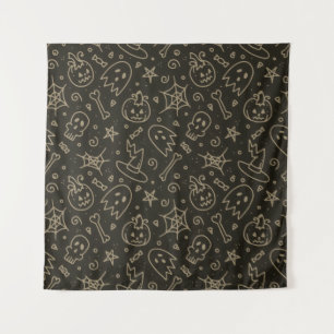 Tenture Motif sans couture effrayant B (Style : 2)