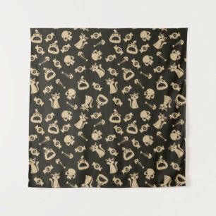 Tenture Motif sans couture effrayant C (Style : 3)
