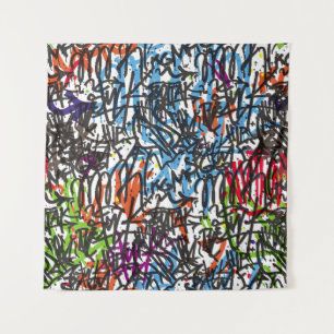 Tenture motif sans faille. Graffiti arrière - plan.art, pa