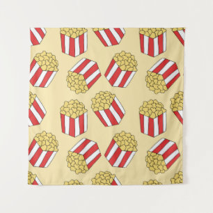 Tenture Motif sans soudure Popcorn. Vintage main dessinée