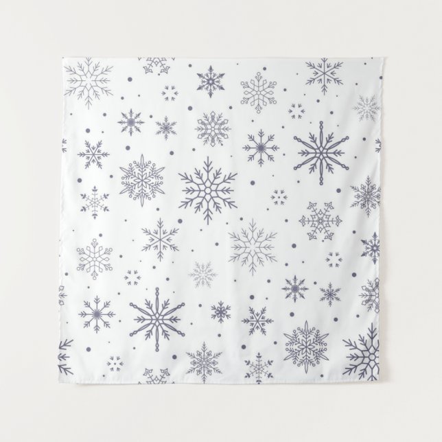 Tenture Motif Snowflake (Devant)