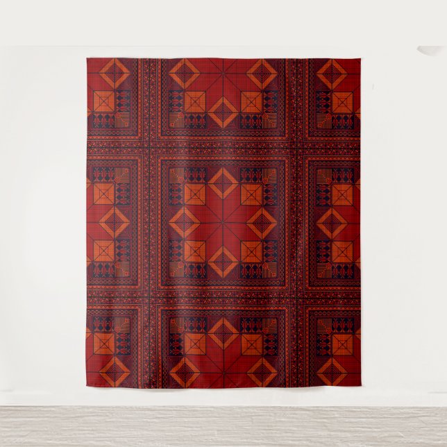Tenture Motif traditionnel Palestine broderie tatreez (Devant)