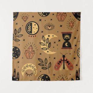 Tenture motif transparent avec éléments magiques