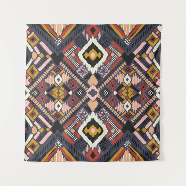 Tenture Motif tribal africain Chevron Aztec (Devant)