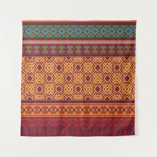 Tenture Motif tribal homogène ethnique (Devant)