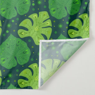 Tenture Motif tropical avec liana et feuilles monstères