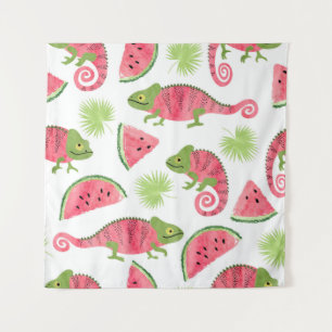 Tenture Motif tropical sans couture avec cha d'aquarelle m