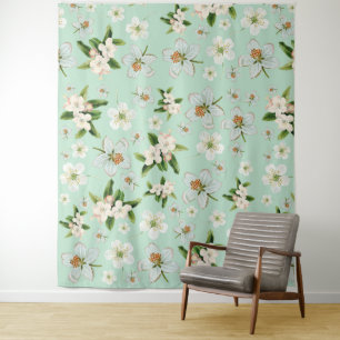 Tenture Motif vintage de fleurs de printemps
