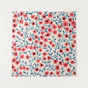 Tenture motif vintage fleuri sans couture avec fleur abstr