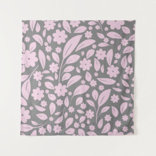 Tenture motif vintage sans couture avec fleurs roses et le