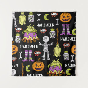 Tenture motif vintage sans faille sur le thème de Happy Ha
