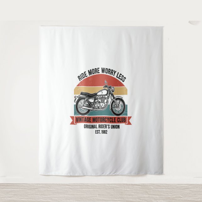 Tenture Moto Club Est vintage. 1982 (Devant)