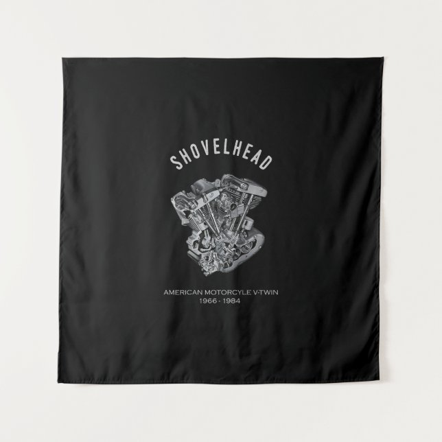 Tenture Motocyclette HD Vtwin Moteur de Tête de Tirage Vél (Devant)