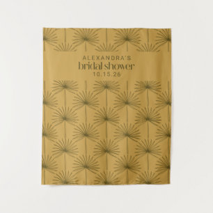 Tenture Moutarde Botanique Feuille de Palmier Mariage sur 