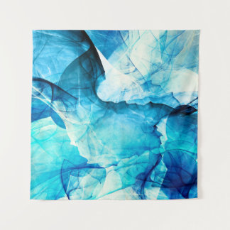 Tenture mouvement bleu Abstrait : composition fractale.