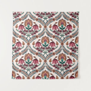 Tenture Mughalart traditionnel sans joint, motif, floral, 