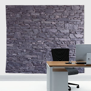 Tenture Mur de briques en pierre violette violette naturel