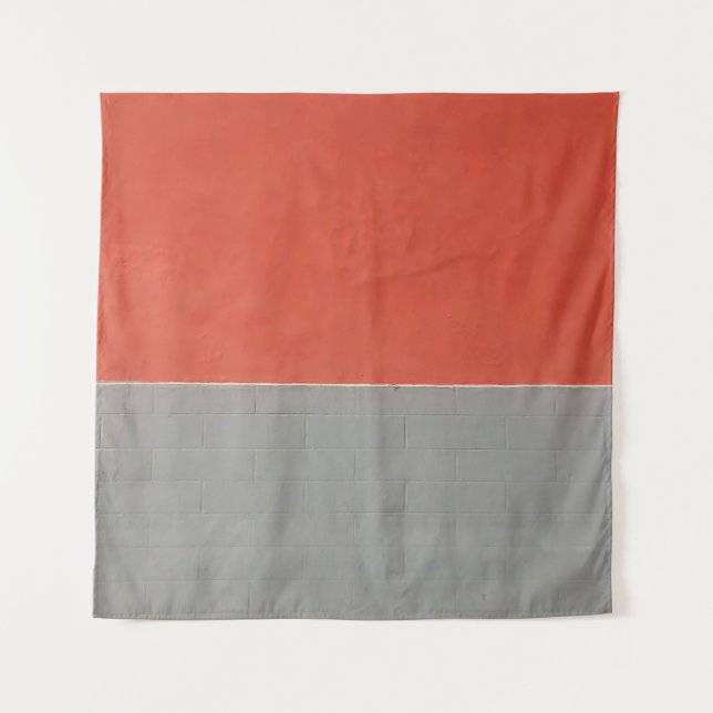 Tenture Mur peint en gris et orange (Devant)