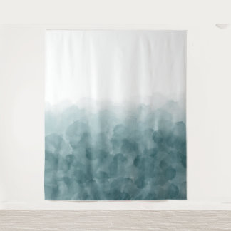 Tenture Murale Aquarelle bleue turquoise tropicale