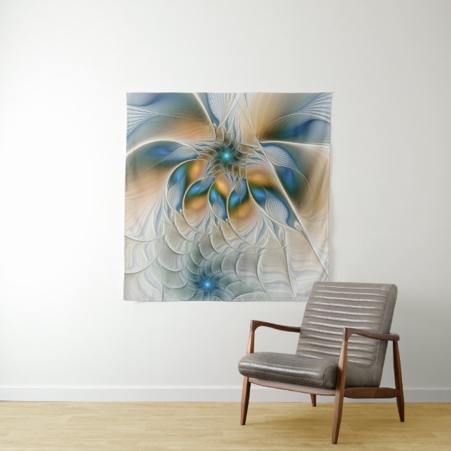 Tenture Murale Art Fractal De L'Imaginaire Abstrait En Plein Esso (En situation)