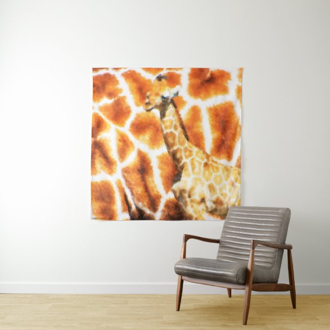Tenture Murale Baby Giraffe (En situation)
