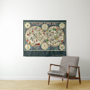 Tenture Murale Carte Céleste Cartographie Frederik de Wit
