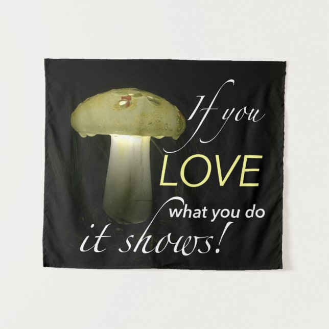 Tenture Murale Citation inspirante brillant de champignon de pelo (Devant (Horizontal))