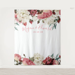 Tenture Murale Décor de réception de mariage floral rose