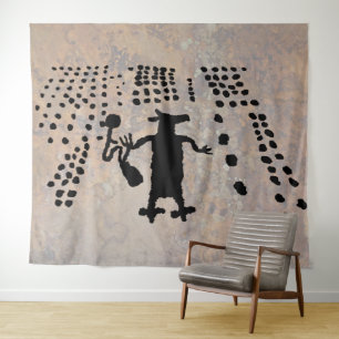 Tenture Murale femme araignée et coyote