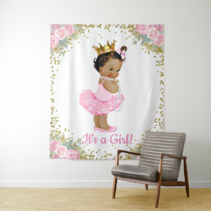 Tenture Murale Fond de toile de fond pour Baby Shower de Princess