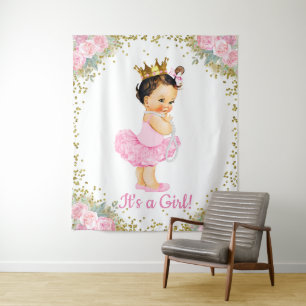 Tenture Murale Fond pour Baby Shower de Princesse