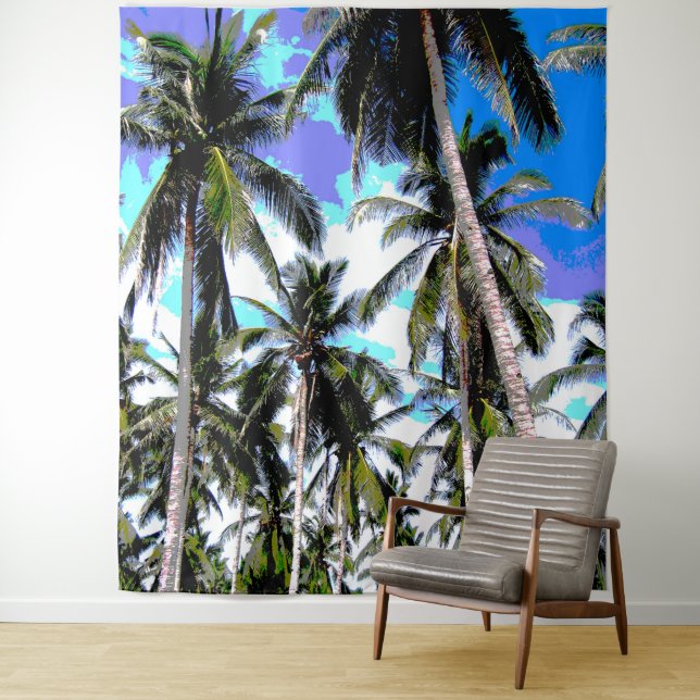 Tenture Murale Graphisme Tropical Palm Trees Design (En situation)