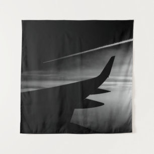 Tenture Murale Jets en noir et blanc