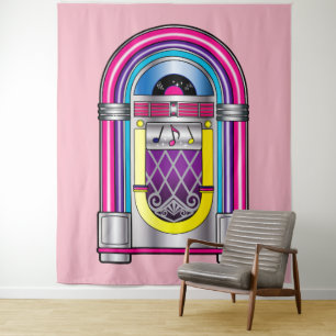 Tenture Murale Juke-box en couleurs
