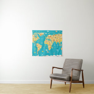 Tenture Murale Les animaux du monde