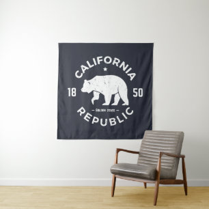Tenture Murale Logo   de la Californie le Golden State