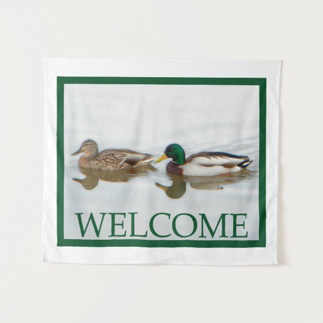 Tenture Murale Mallard Ducks - Bienvenue (Devant (Horizontal))